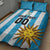 Custom Uruguay Football Quilt Bed Set Sol De May - Wonder Print Shop