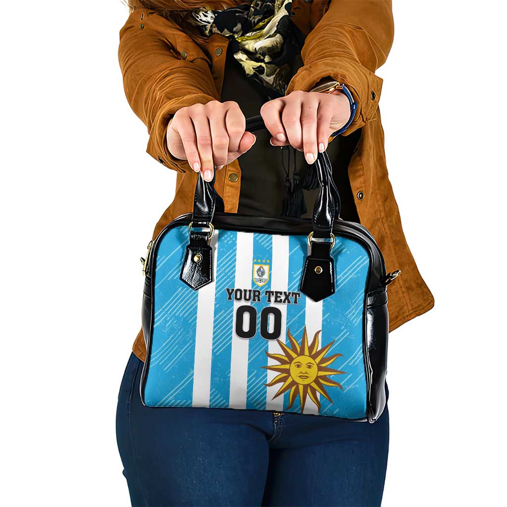 Custom Uruguay Football Shoulder Handbag Sol De May