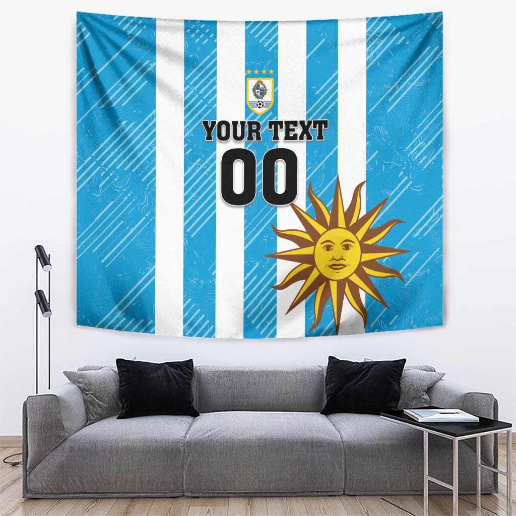 Custom Uruguay Football Tapestry Sol De May