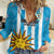 Custom Uruguay Football Women Casual Shirt Sol De May - Wonder Print Shop