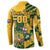 Custom South Africa Rugby Button Sweatshirt Springboks With Protea Cynaroides - Wonder Print Shop