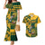 Custom South Africa Rugby Couples Matching Mermaid Dress and Hawaiian Shirt Springboks With Protea Cynaroides - Wonder Print Shop