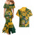 Custom South Africa Rugby Couples Matching Mermaid Dress and Hawaiian Shirt Springboks With Protea Cynaroides - Wonder Print Shop