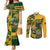 Custom South Africa Rugby Couples Matching Mermaid Dress and Long Sleeve Button Shirt Springboks With Protea Cynaroides