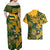 Custom South Africa Rugby Couples Matching Off Shoulder Maxi Dress and Hawaiian Shirt Springboks With Protea Cynaroides - Wonder Print Shop