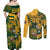 Custom South Africa Rugby Couples Matching Off Shoulder Maxi Dress and Long Sleeve Button Shirt Springboks With Protea Cynaroides - Wonder Print Shop