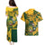 Custom South Africa Rugby Couples Matching Puletasi and Hawaiian Shirt Springboks With Protea Cynaroides - Wonder Print Shop