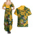 Custom South Africa Rugby Couples Matching Summer Maxi Dress and Hawaiian Shirt Springboks With Protea Cynaroides - Wonder Print Shop