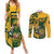 Custom South Africa Rugby Couples Matching Summer Maxi Dress and Long Sleeve Button Shirt Springboks With Protea Cynaroides - Wonder Print Shop