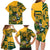 Custom South Africa Rugby Family Matching Long Sleeve Bodycon Dress and Hawaiian Shirt Springboks With Protea Cynaroides - Wonder Print Shop