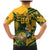 Custom South Africa Rugby Family Matching Mermaid Dress and Hawaiian Shirt Springboks With Protea Cynaroides - Wonder Print Shop