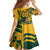 Custom South Africa Rugby Family Matching Mermaid Dress and Hawaiian Shirt Springboks With Protea Cynaroides - Wonder Print Shop