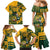 Custom South Africa Rugby Family Matching Mermaid Dress and Hawaiian Shirt Springboks With Protea Cynaroides - Wonder Print Shop