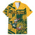 Custom South Africa Rugby Family Matching Mermaid Dress and Hawaiian Shirt Springboks With Protea Cynaroides - Wonder Print Shop