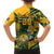 Custom South Africa Rugby Family Matching Off The Shoulder Long Sleeve Dress and Hawaiian Shirt Springboks With Protea Cynaroides - Wonder Print Shop