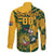 Custom South Africa Rugby Family Matching Off The Shoulder Long Sleeve Dress and Hawaiian Shirt Springboks With Protea Cynaroides - Wonder Print Shop