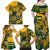 Custom South Africa Rugby Family Matching Off Shoulder Maxi Dress and Hawaiian Shirt Springboks With Protea Cynaroides - Wonder Print Shop