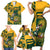 Custom South Africa Rugby Family Matching Short Sleeve Bodycon Dress and Hawaiian Shirt Springboks With Protea Cynaroides - Wonder Print Shop