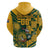 Custom South Africa Rugby Hoodie Springboks With Protea Cynaroides - Wonder Print Shop