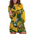 Custom South Africa Rugby Hoodie Dress Springboks With Protea Cynaroides - Wonder Print Shop