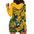 Custom South Africa Rugby Hoodie Dress Springboks With Protea Cynaroides - Wonder Print Shop