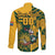 Custom South Africa Rugby Long Sleeve Button Shirt Springboks With Protea Cynaroides - Wonder Print Shop