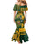 Custom South Africa Rugby Mermaid Dress Springboks With Protea Cynaroides - Wonder Print Shop