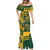 Custom South Africa Rugby Mermaid Dress Springboks With Protea Cynaroides - Wonder Print Shop