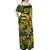 Custom South Africa Rugby Off Shoulder Maxi Dress Springboks With Protea Cynaroides - Wonder Print Shop