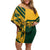 Custom South Africa Rugby Off Shoulder Short Dress Springboks With Protea Cynaroides - Wonder Print Shop