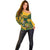 Custom South Africa Rugby Off Shoulder Sweater Springboks With Protea Cynaroides - Wonder Print Shop