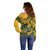 Custom South Africa Rugby Off Shoulder Sweater Springboks With Protea Cynaroides - Wonder Print Shop