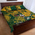 Custom South Africa Rugby Quilt Bed Set Springboks With Protea Cynaroides - Wonder Print Shop