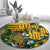 Custom South Africa Rugby Round Carpet Springboks With Protea Cynaroides