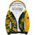 Custom South Africa Rugby Sherpa Hoodie Springboks With Protea Cynaroides - Wonder Print Shop