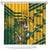 Custom South Africa Rugby Shower Curtain Springboks With Protea Cynaroides