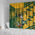 Custom South Africa Rugby Shower Curtain Springboks With Protea Cynaroides