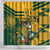 Custom South Africa Rugby Shower Curtain Springboks With Protea Cynaroides