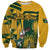 Custom South Africa Rugby Sweatshirt Springboks With Protea Cynaroides - Wonder Print Shop