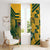 Custom South Africa Rugby Window Curtain Springboks With Protea Cynaroides