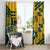 Custom South Africa Rugby Window Curtain Springboks With Protea Cynaroides