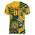 Custom South Africa Rugby Women V-Neck T-Shirt Springboks With Protea Cynaroides