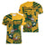 Custom South Africa Rugby Women V-Neck T-Shirt Springboks With Protea Cynaroides