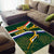 Custom South Africa Rugby Area Rug Springboks Mascot African Pattern - Wonder Print Shop