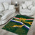 Custom South Africa Rugby Area Rug Springboks Mascot African Pattern - Wonder Print Shop