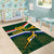 Custom South Africa Rugby Area Rug Springboks Mascot African Pattern - Wonder Print Shop