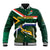 Custom South Africa Rugby Baseball Jacket Springboks Mascot African Pattern - Wonder Print Shop