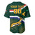 Custom South Africa Rugby Baseball Jersey Springboks Mascot African Pattern - Wonder Print Shop