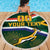 Custom South Africa Rugby Beach Blanket Springboks Mascot African Pattern - Wonder Print Shop