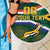 Custom South Africa Rugby Beach Blanket Springboks Mascot African Pattern - Wonder Print Shop